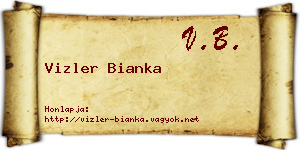 Vizler Bianka névjegykártya